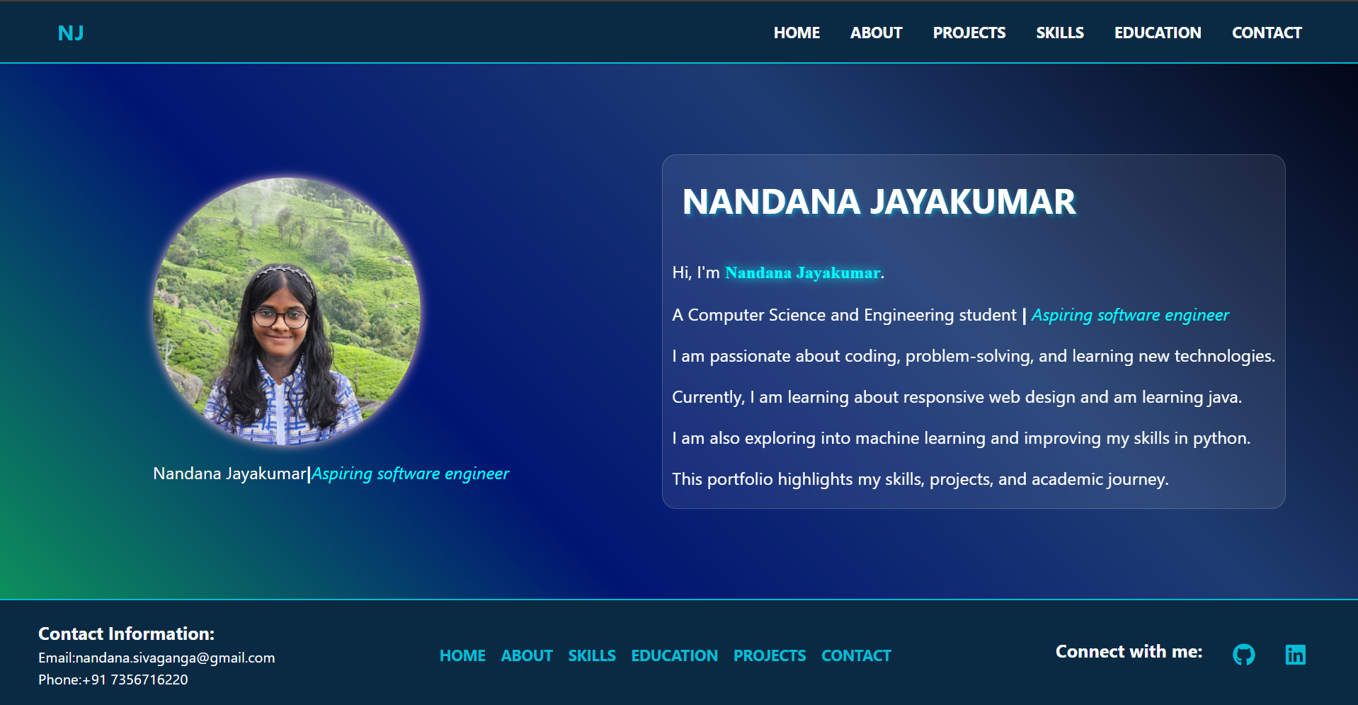 Image of Portfolio page 